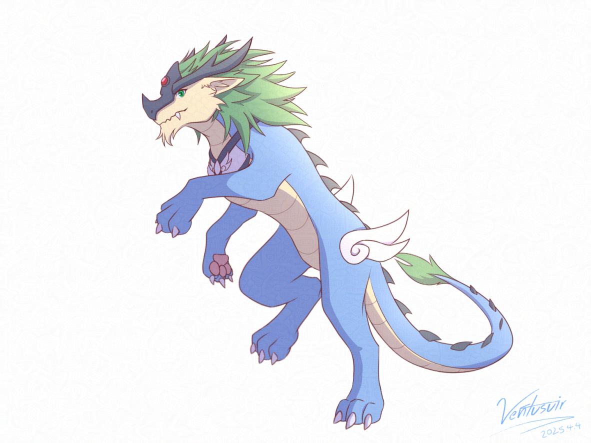 天晶兽× 蓝色大狗狗✓ by 風詡, 摸鱼