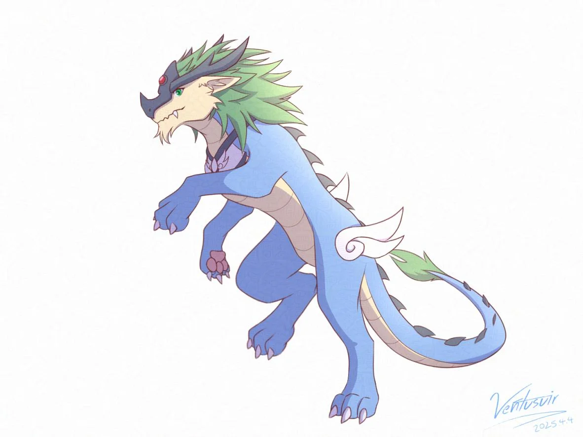 天晶兽× 蓝色大狗狗✓ by 風詡, 摸鱼