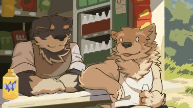 【绘画过程｜Furry向】村口小卖部 by TommyWest